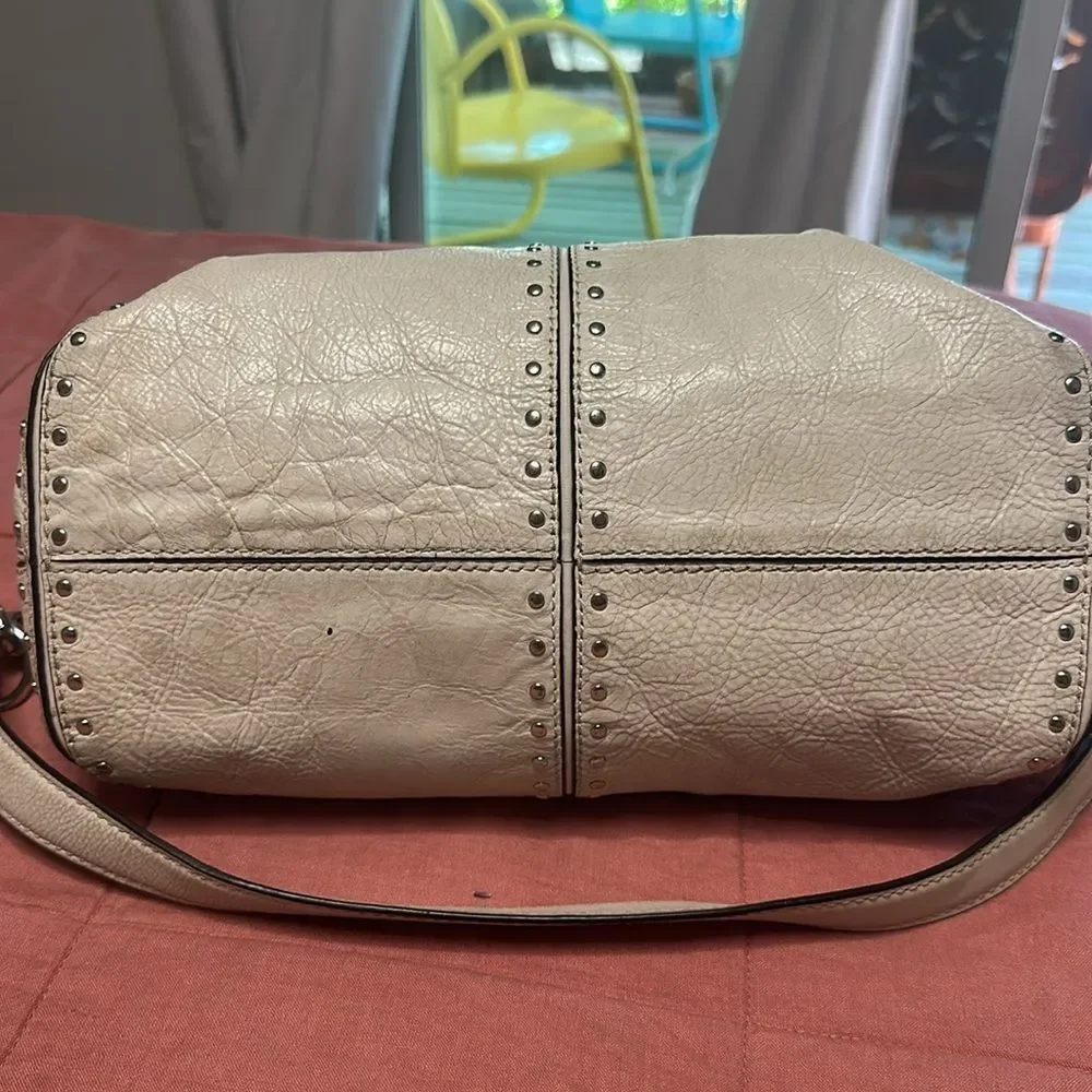 Michael Kors Cream Studded Purse - Picture 3 of 8